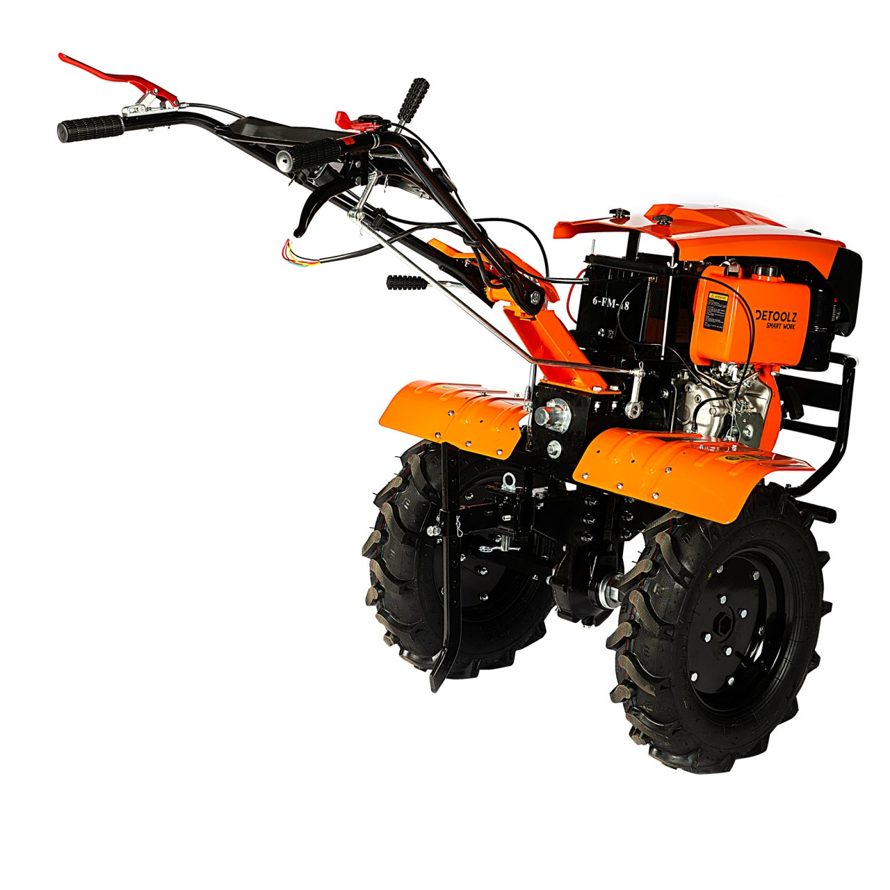 Motocultor Detoolz 11CP 418CC, motorina, 4T, 3 viteze, pornire electrica, cu ro?i
