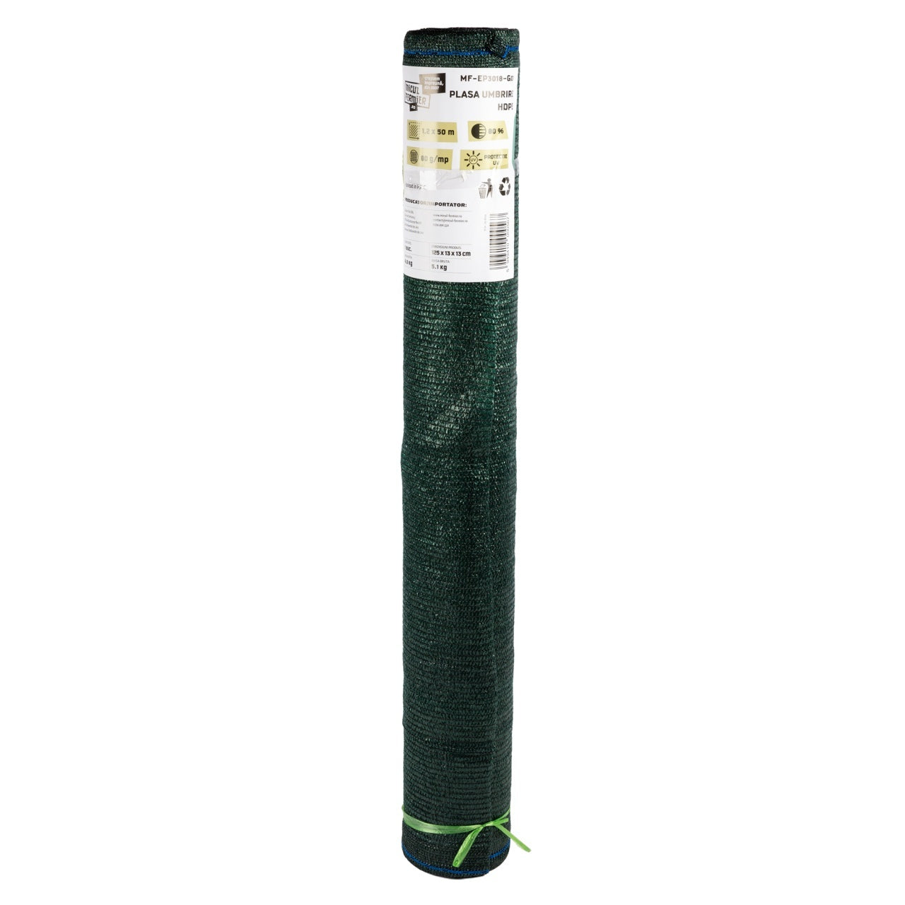 Plasa de umbrire Micul Fermier, 1.2x50m, 80g/mp 80%
