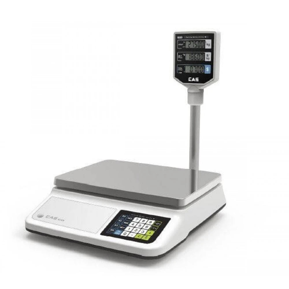Cantar comercial Adpos CAS PRII 30CP 15/30 Kg cu display client luminat, avizat metrologic