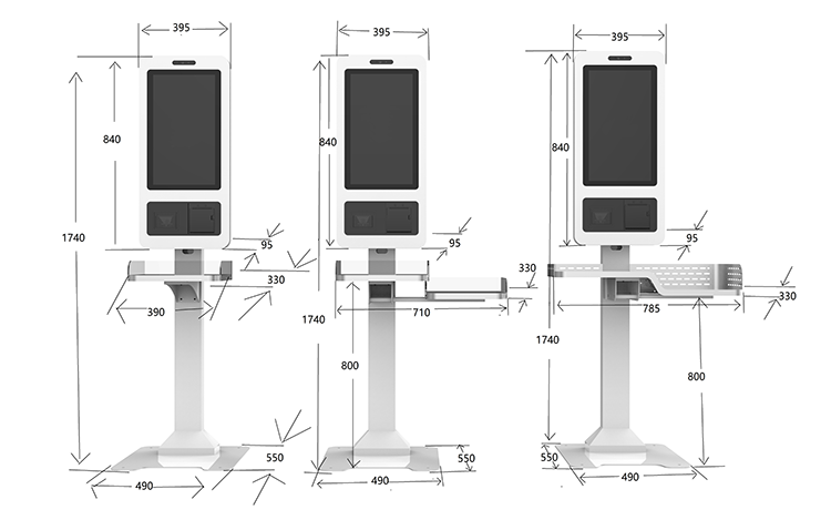 Self Checkout Kiosk cu stand (Kiosk Floor Standing)