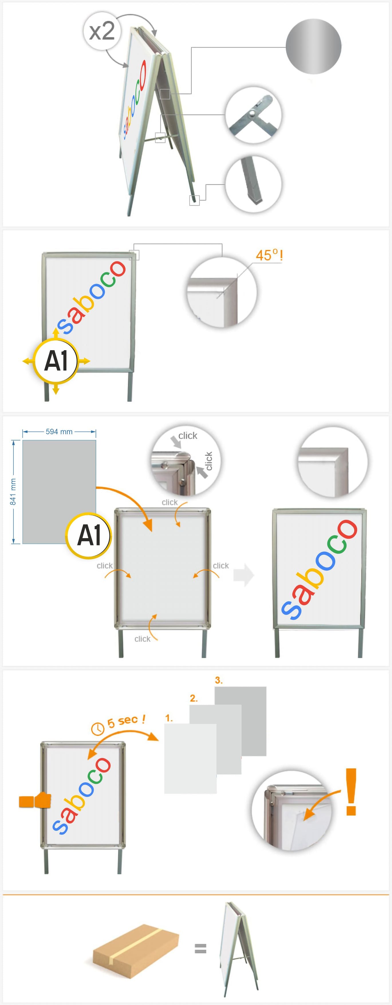 People Stopper DUBLU - A1 ( 594 x 841 mm )
