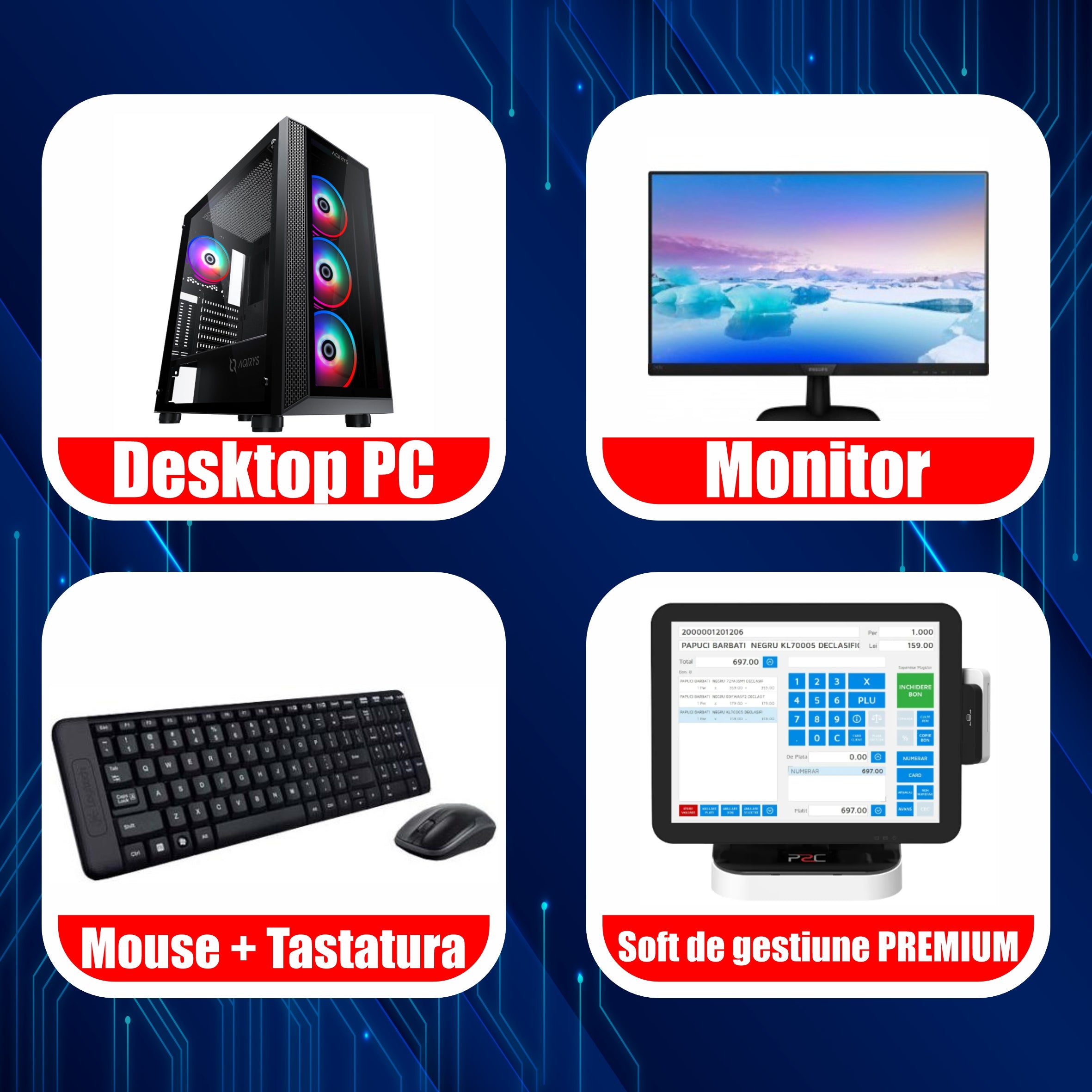Pachet Desktop PC + Soft de gestiune PREMIUM