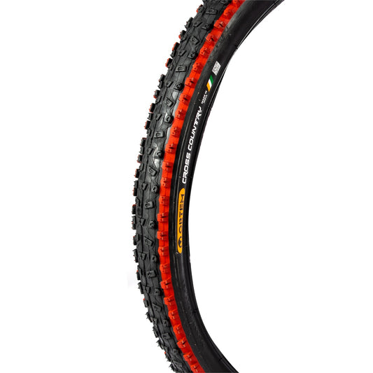 Anvelopa bicicleta 26x1.95", ETRTO 52-559, model CROSS COUNTRY, negru/rosu, profil All-terrain