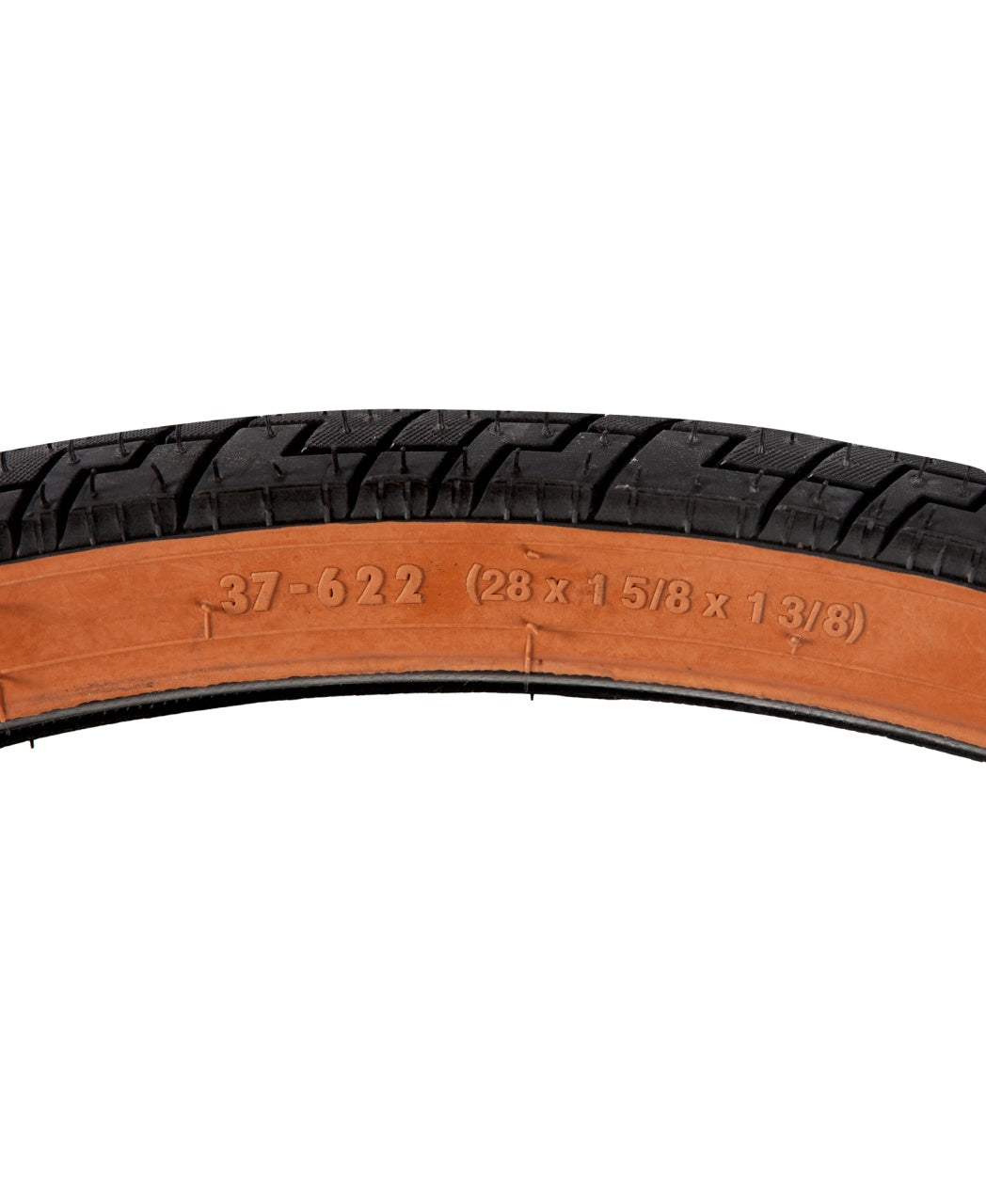 Anvelopa bicicleta 28x1-5/8x1-3/8", ETRTO 37-622, model FIZER, negru/maro, profil Street
