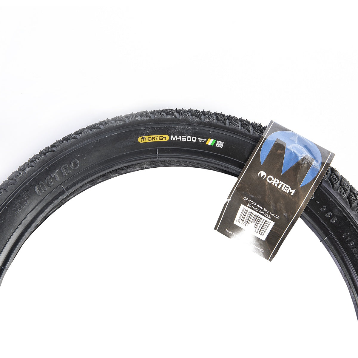 Anvelopa bicicleta 28x1.75", ETRTO 47-622, model M-1400, protectie perforare 1mm, negru/alb, profil Street