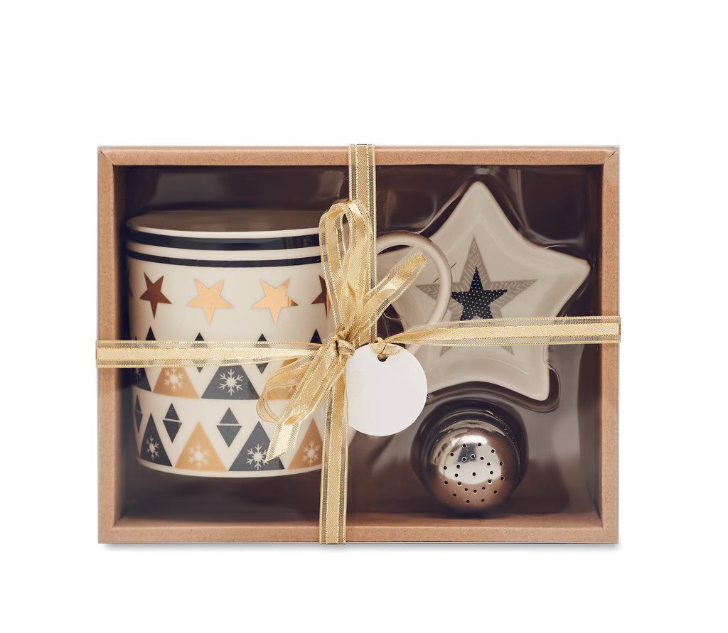 Cană,farfurie,infuzor,în cutie