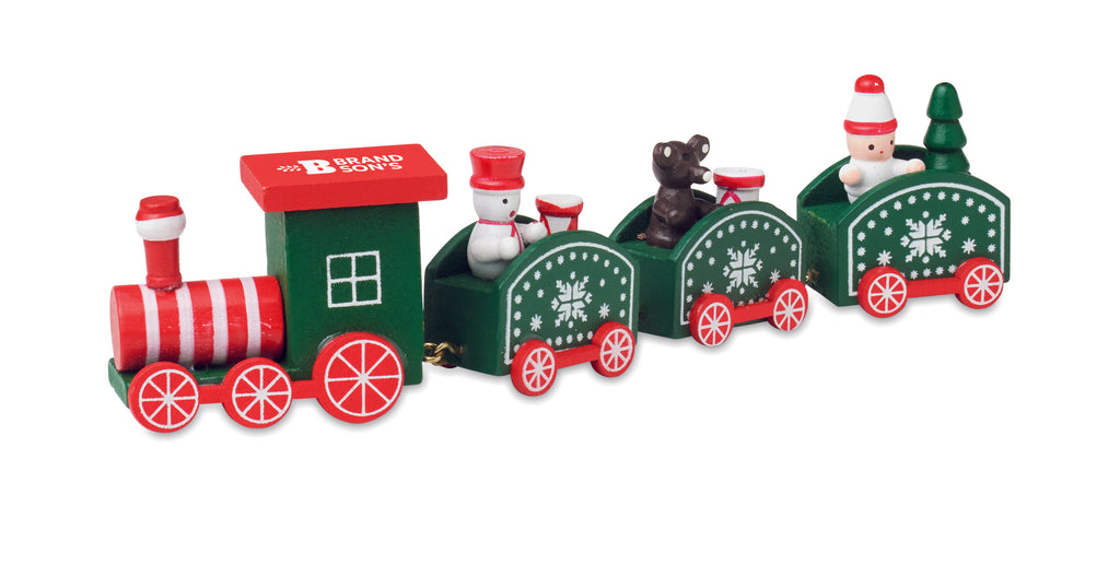 Tren de Crăciun din lemn