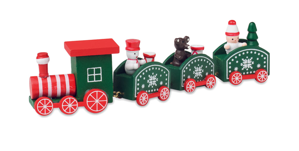 Tren de Crăciun din lemn