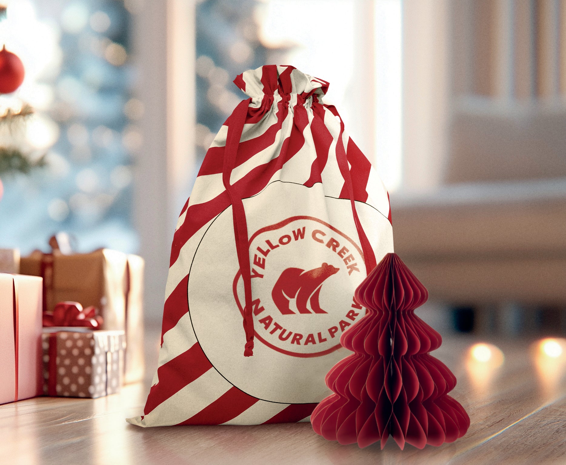 Săculeț bumbac Santa