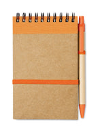 Bloc notes reciclat și pix