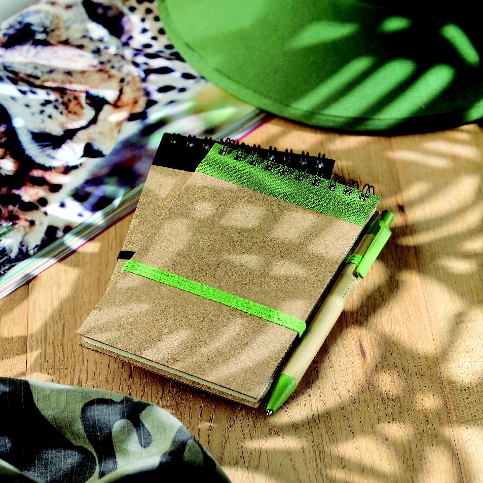 Bloc notes reciclat și pix