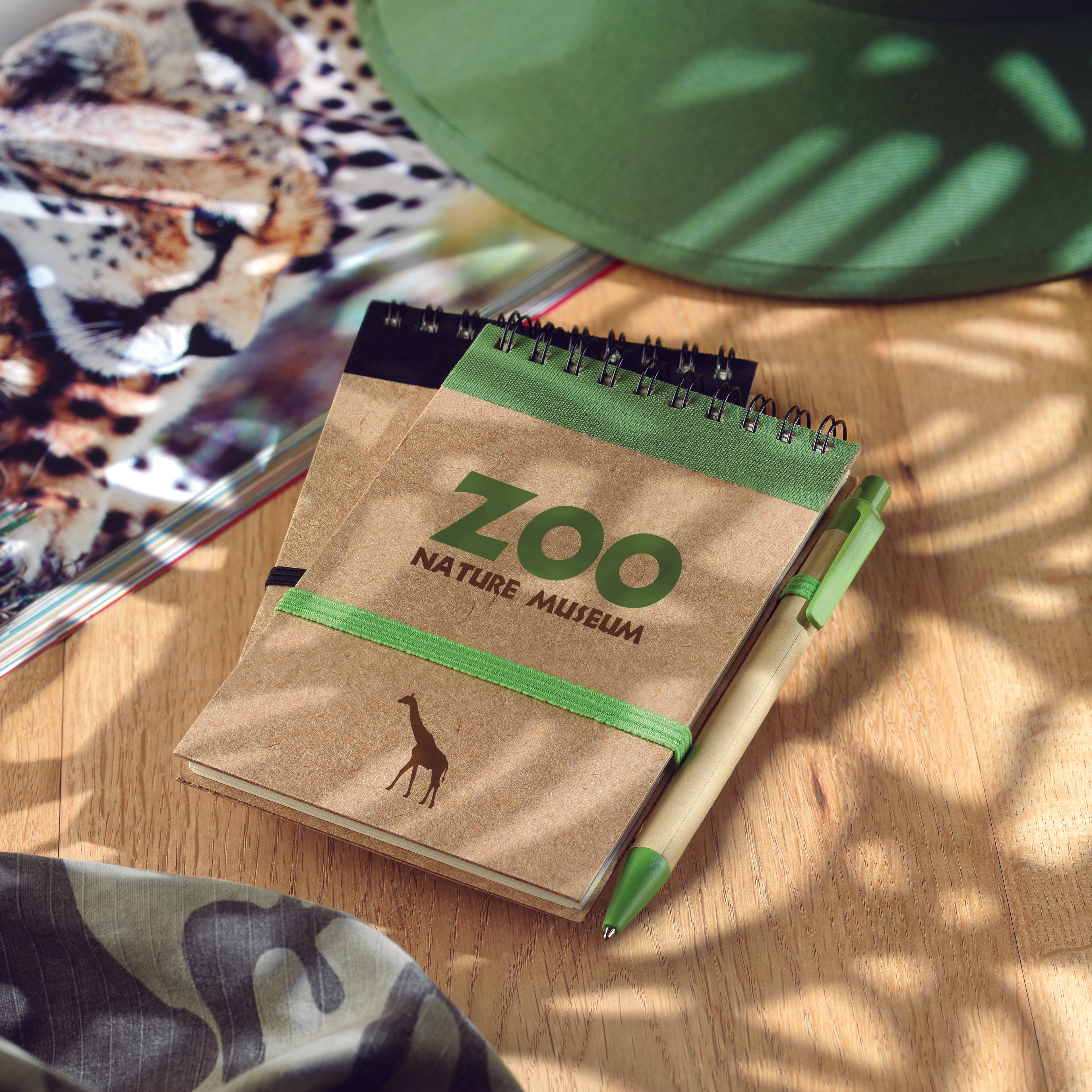 Bloc notes reciclat și pix