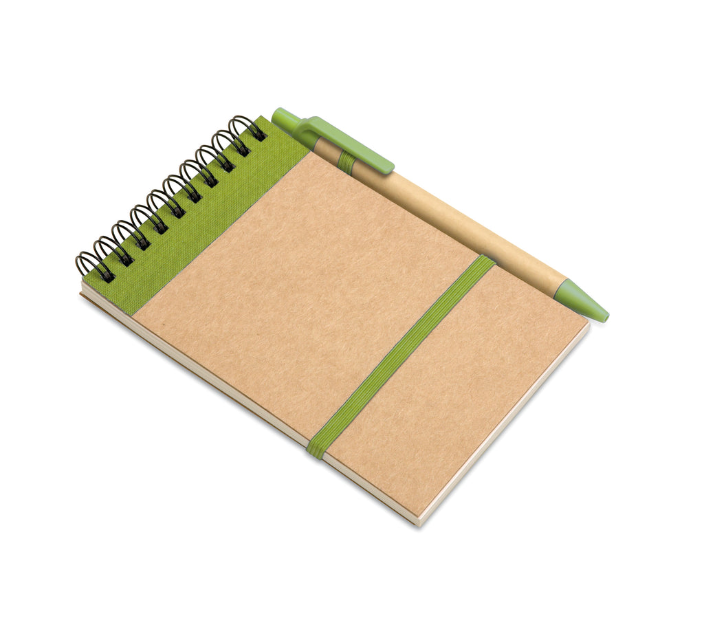 Bloc notes reciclat și pix