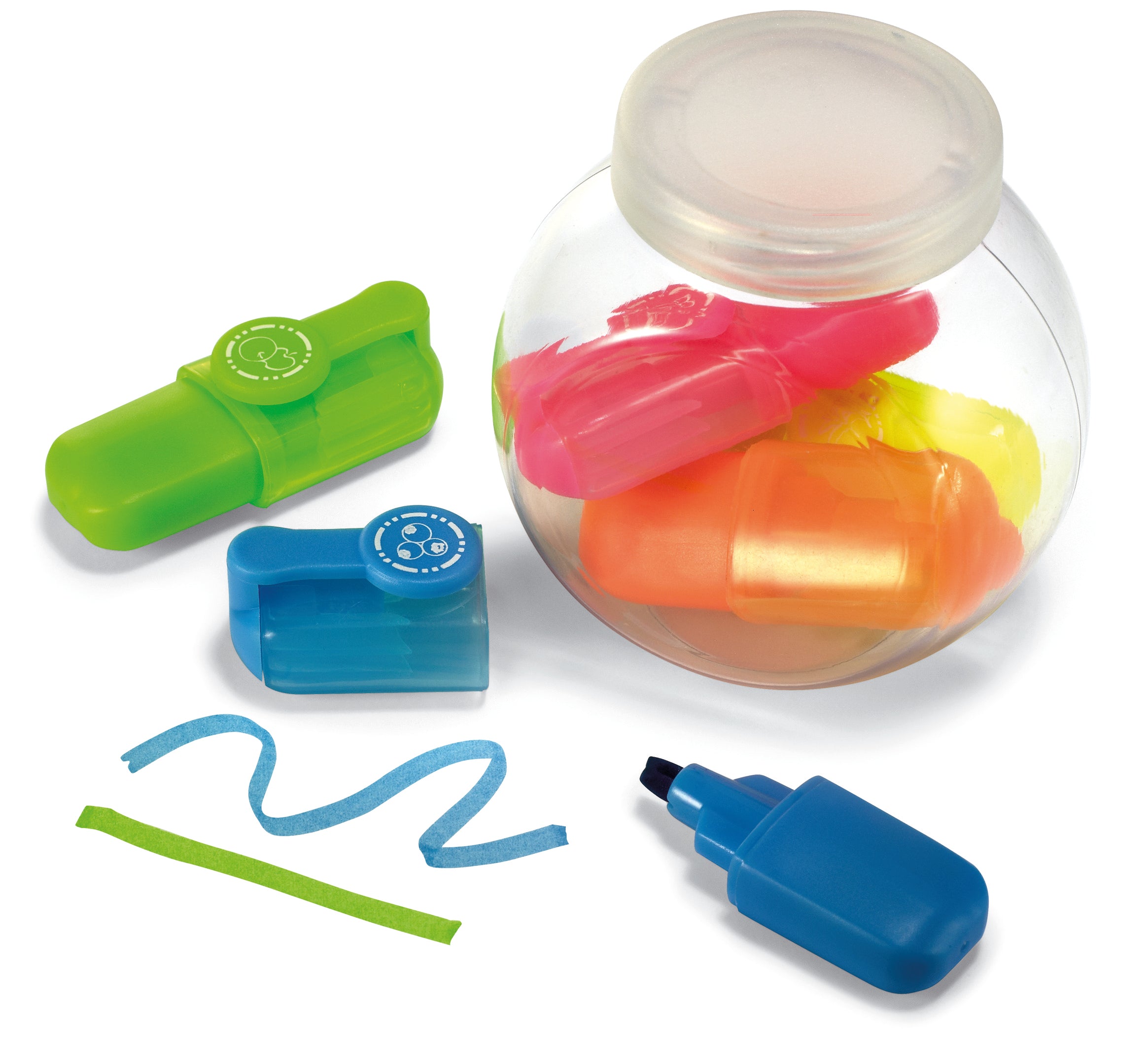 5 textmarkere în cutie mică