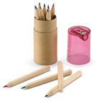 12 creioane colorate în tub