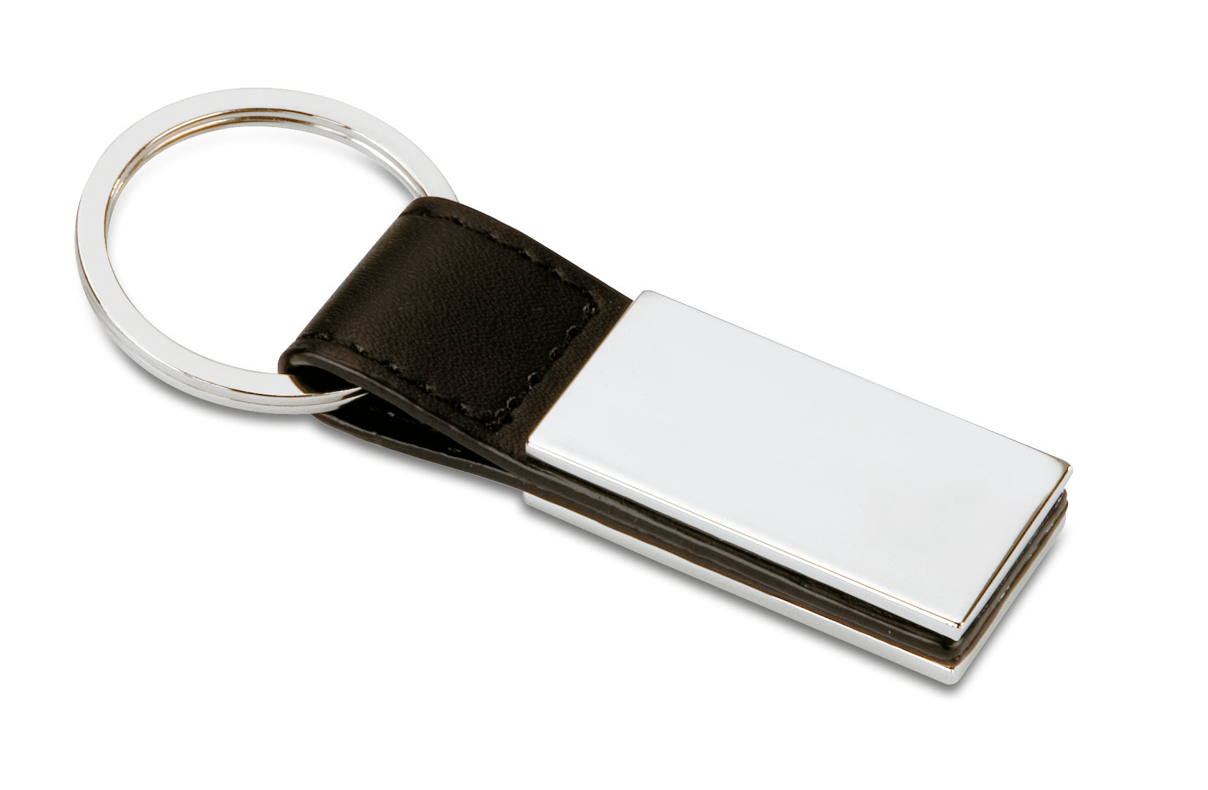 Breloc PU cu pătrat metalic