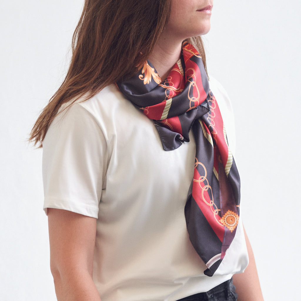 Șal din poliester satinat recic