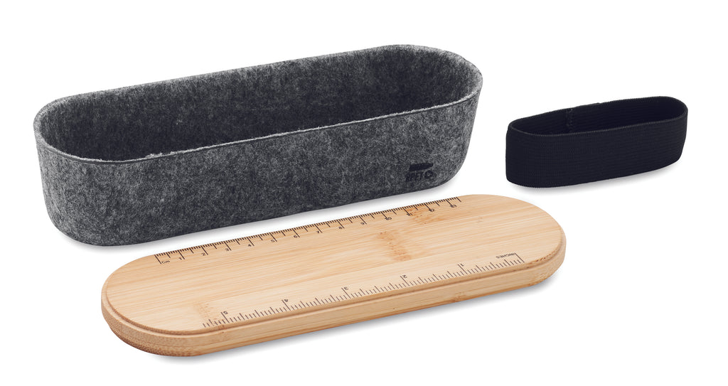 Husă creioane pâslă RPET cu cap