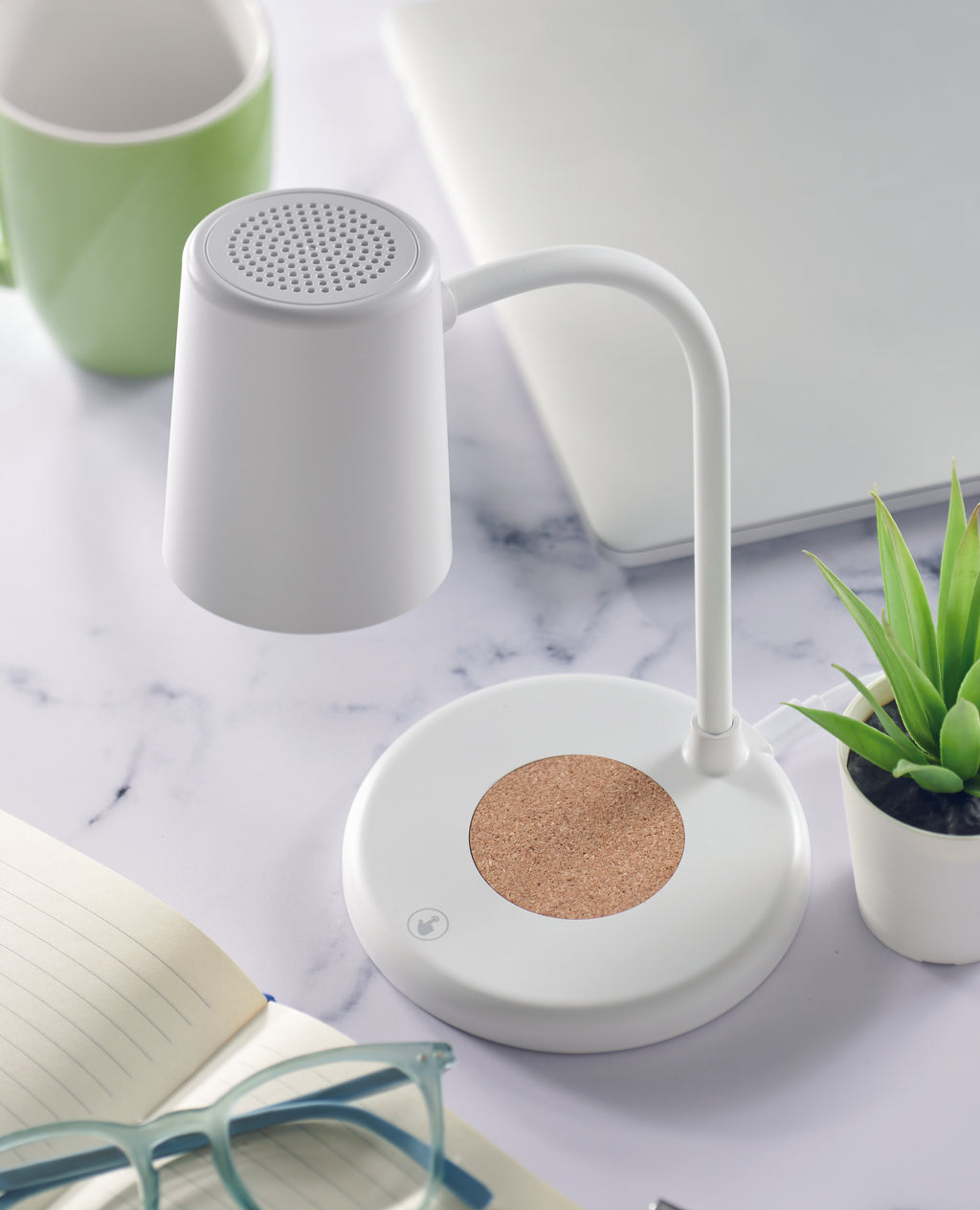 Încărcător wireless + boxă lampă