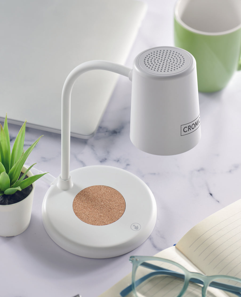 Încărcător wireless + boxă lampă