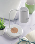 Încărcător wireless + boxă lampă