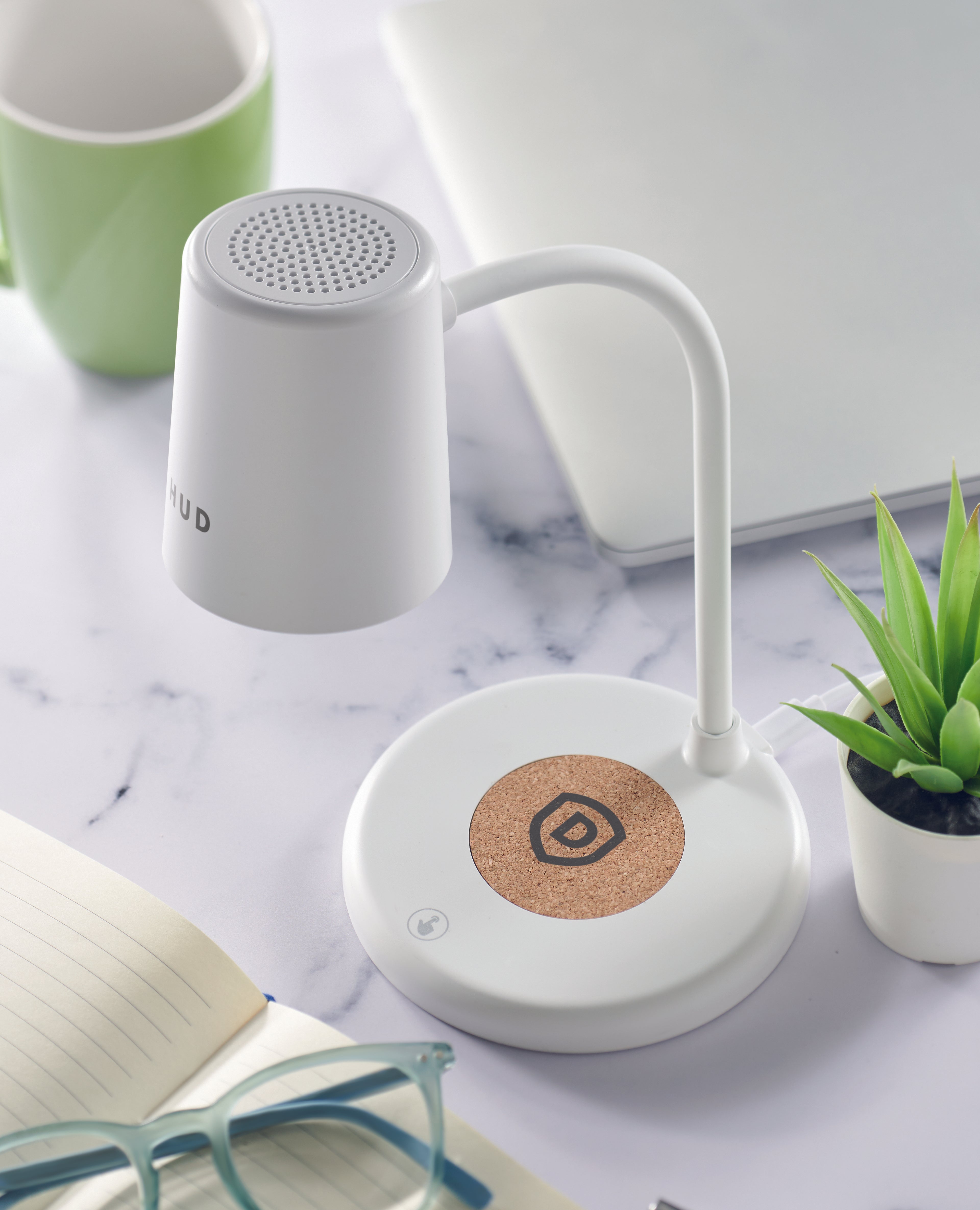 Încărcător wireless + boxă lampă