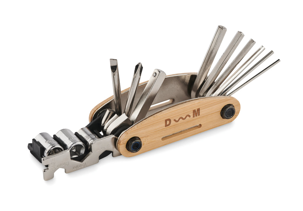 Multitool de buzunar din bambus