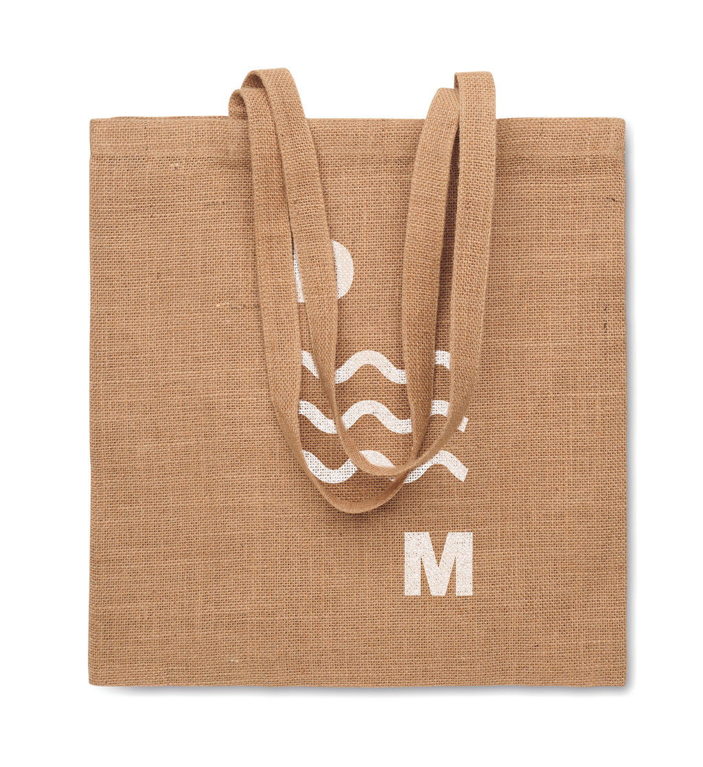 Sacoșă iută cu mânere lungi