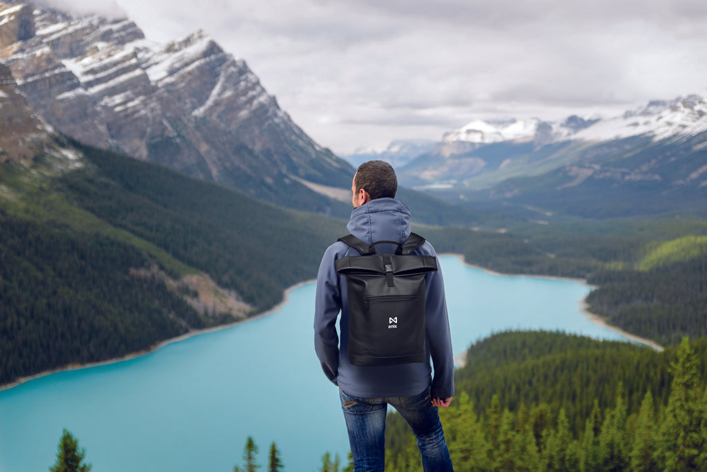 Rucsac rolltop pentru laptop PU