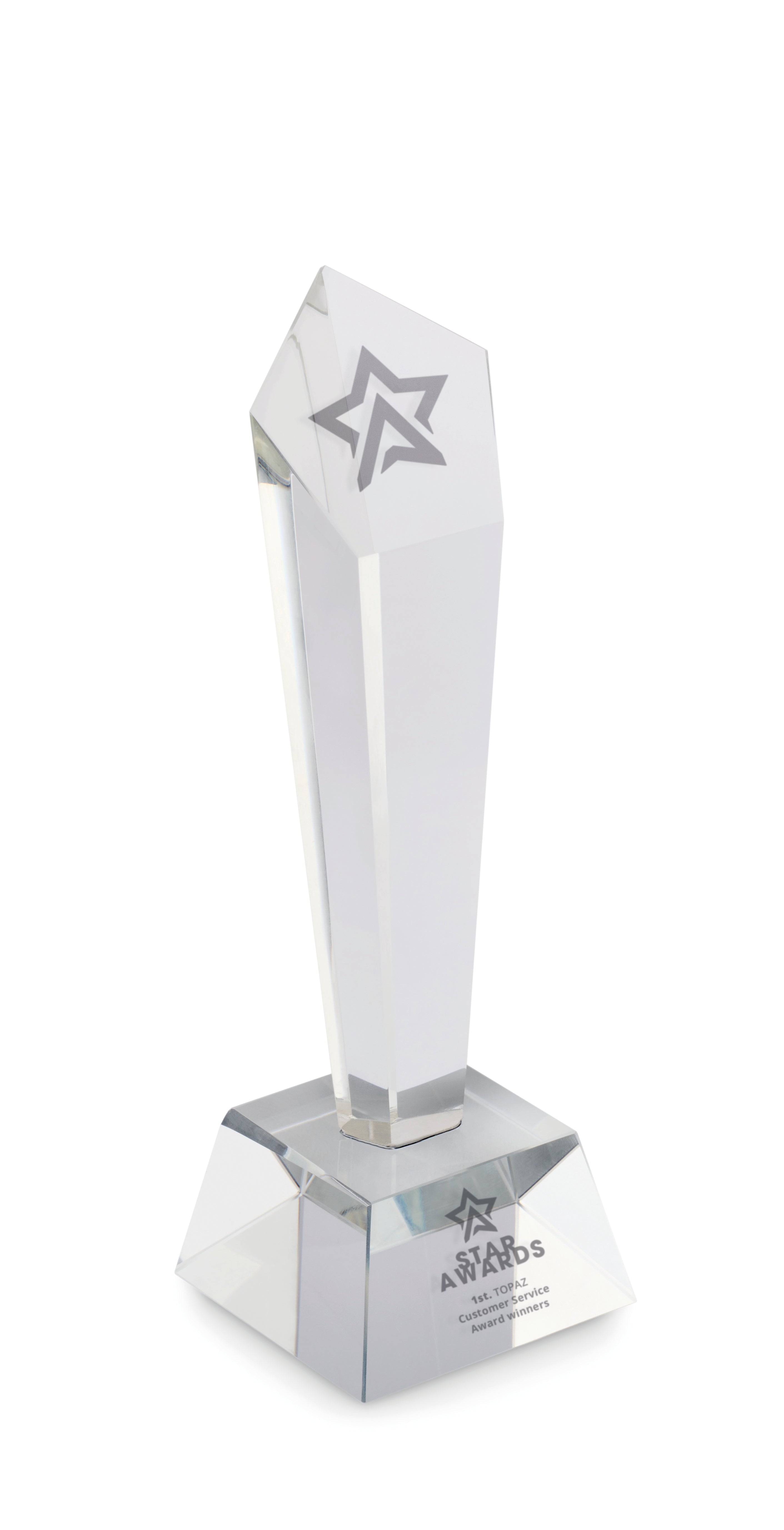 Trofeu din cristal în cutie de