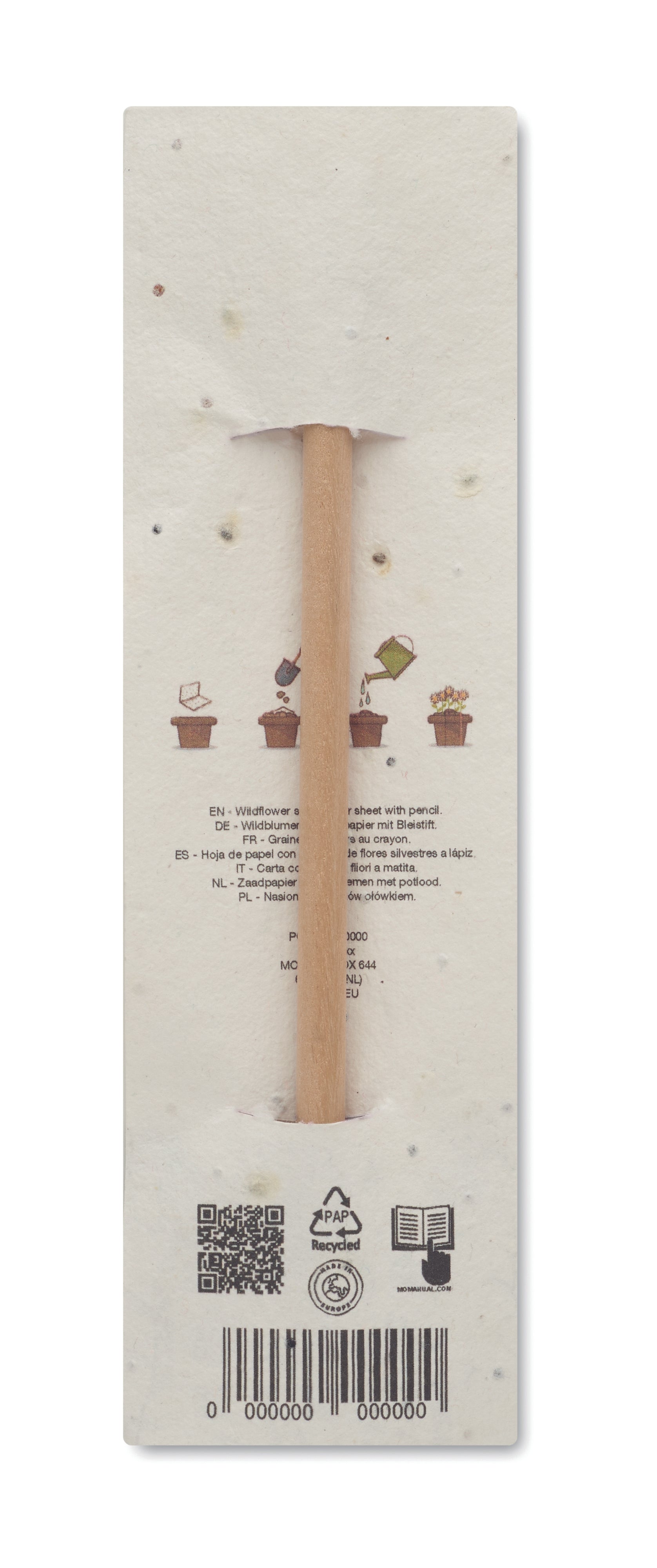 Creion natural în etui cu semințe