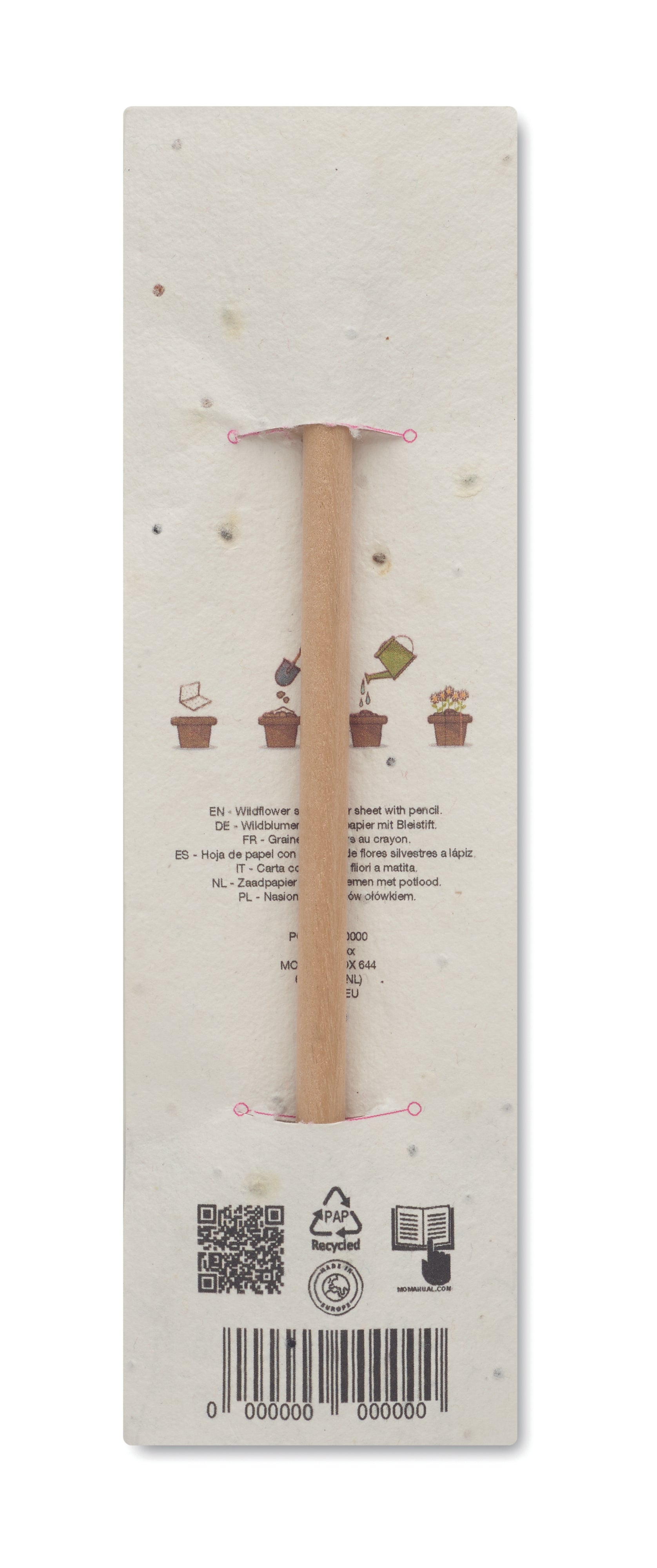 Creion natural în etui cu semințe