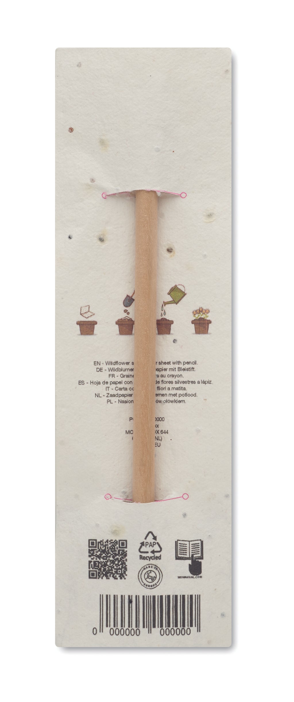 Creion natural în etui cu semințe