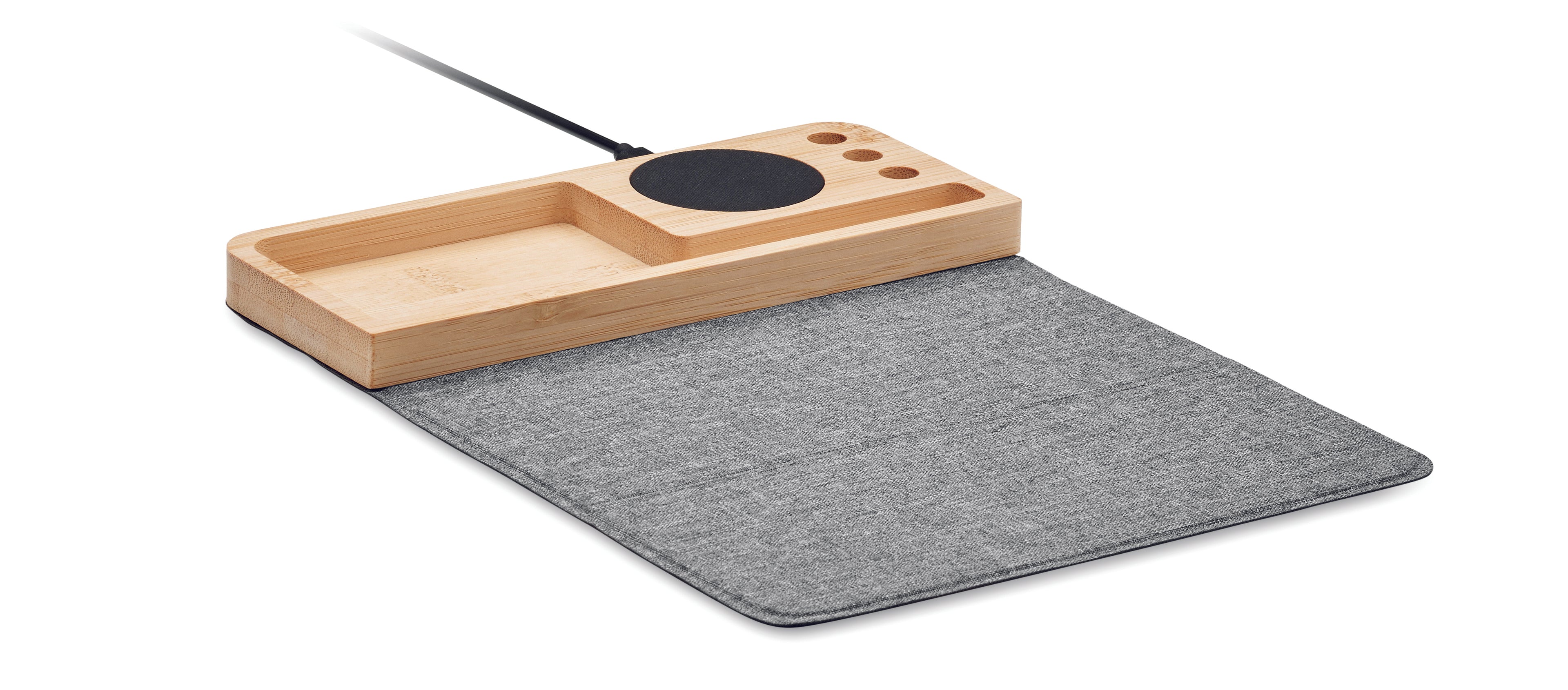 Încărcător wireless bambus 15W