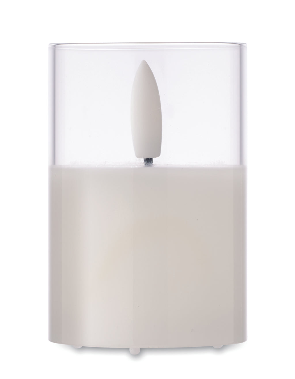 Lumânare LED în suport sticlă