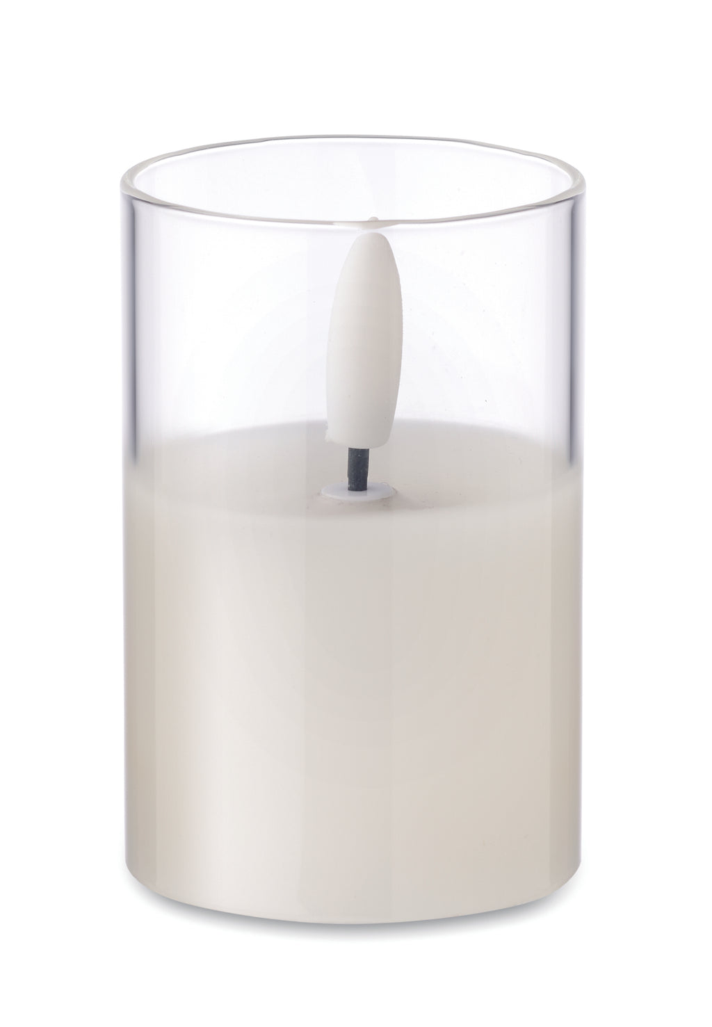 Lumânare LED în suport sticlă