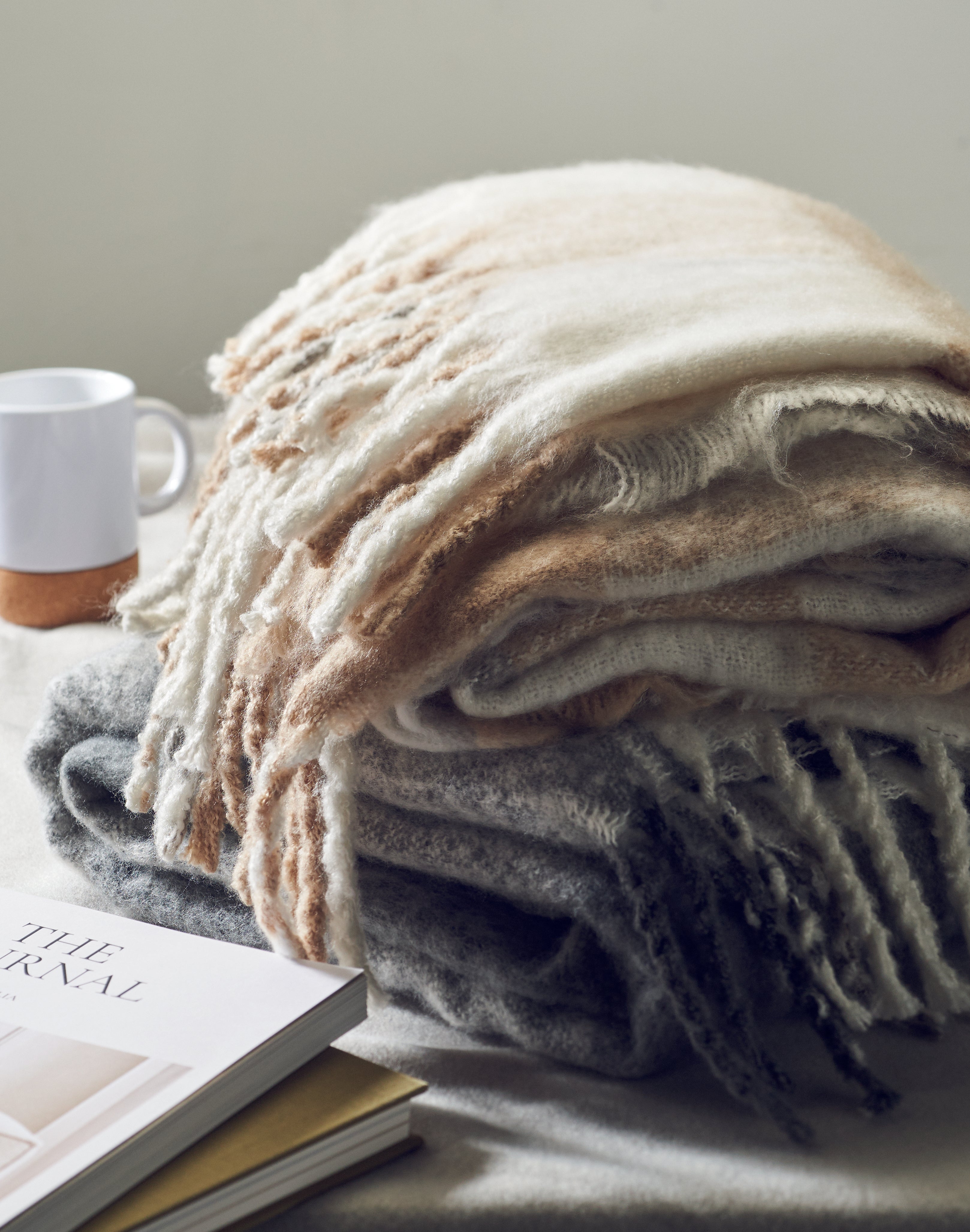 Pătură de mohair în carouri