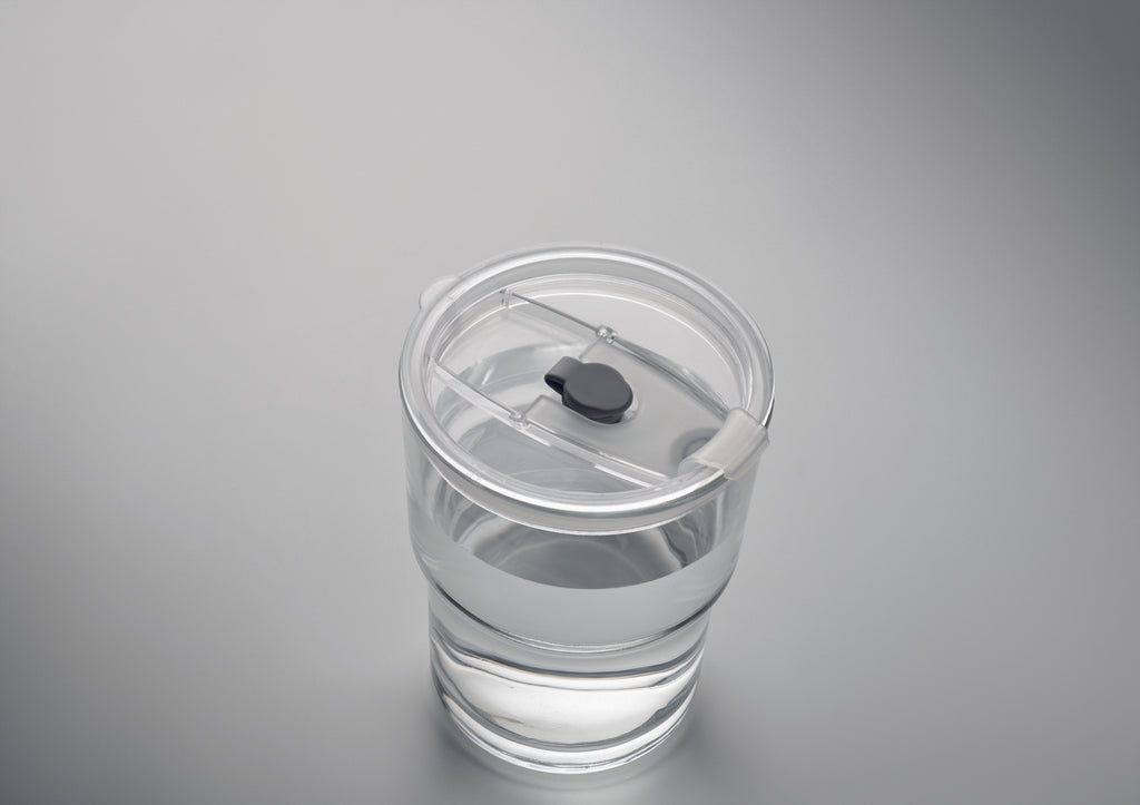 Pahar de sticlă cu pai 400ml