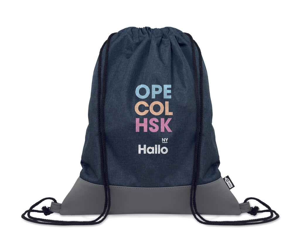 Rucsac cu șnur în 2 tonuri RPET