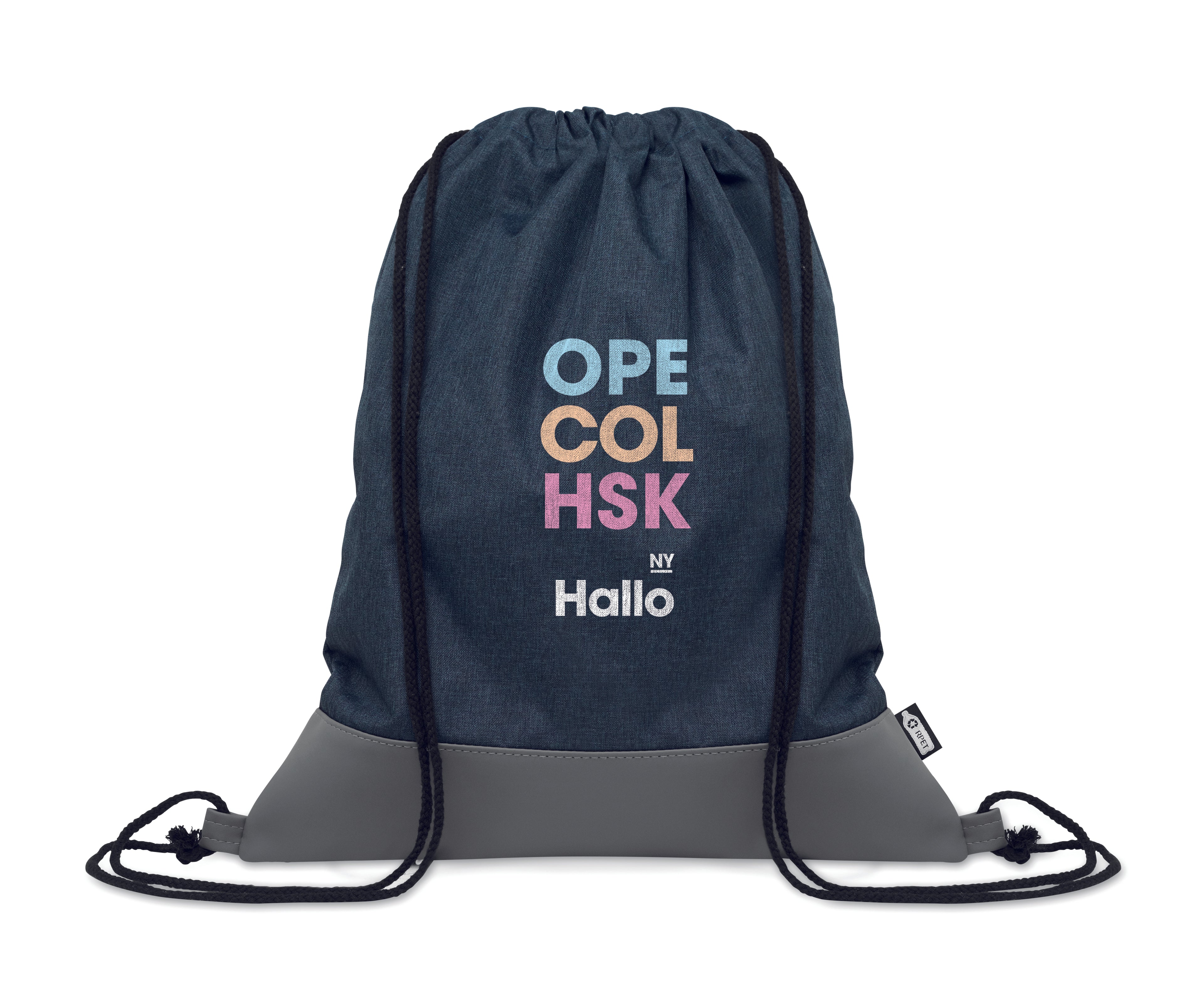 Rucsac cu șnur în 2 tonuri RPET