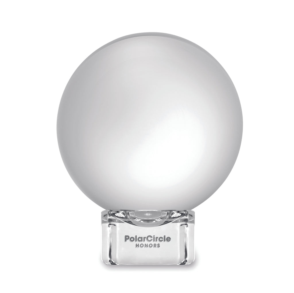 Trofeu rotund din sticlă