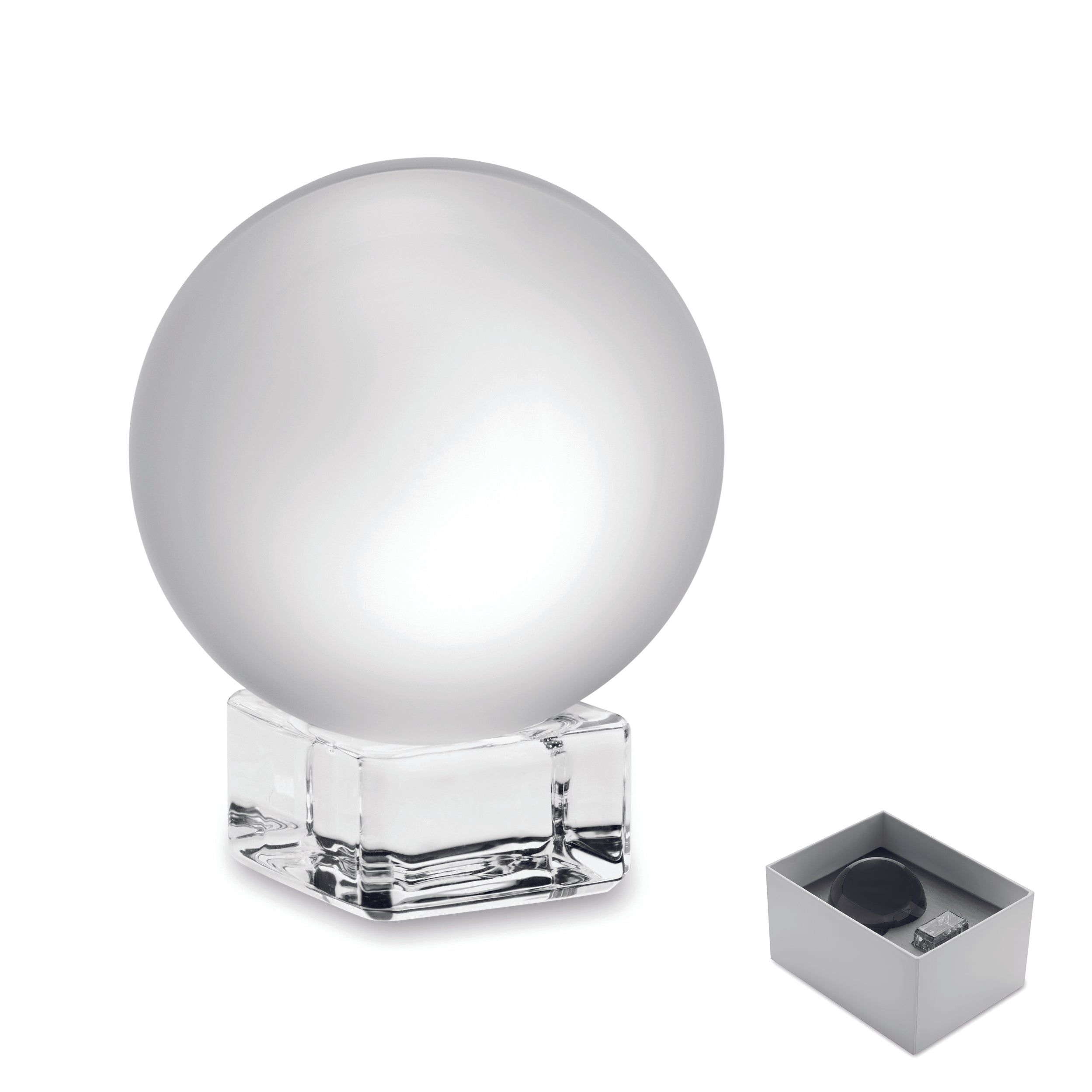 Trofeu rotund din sticlă