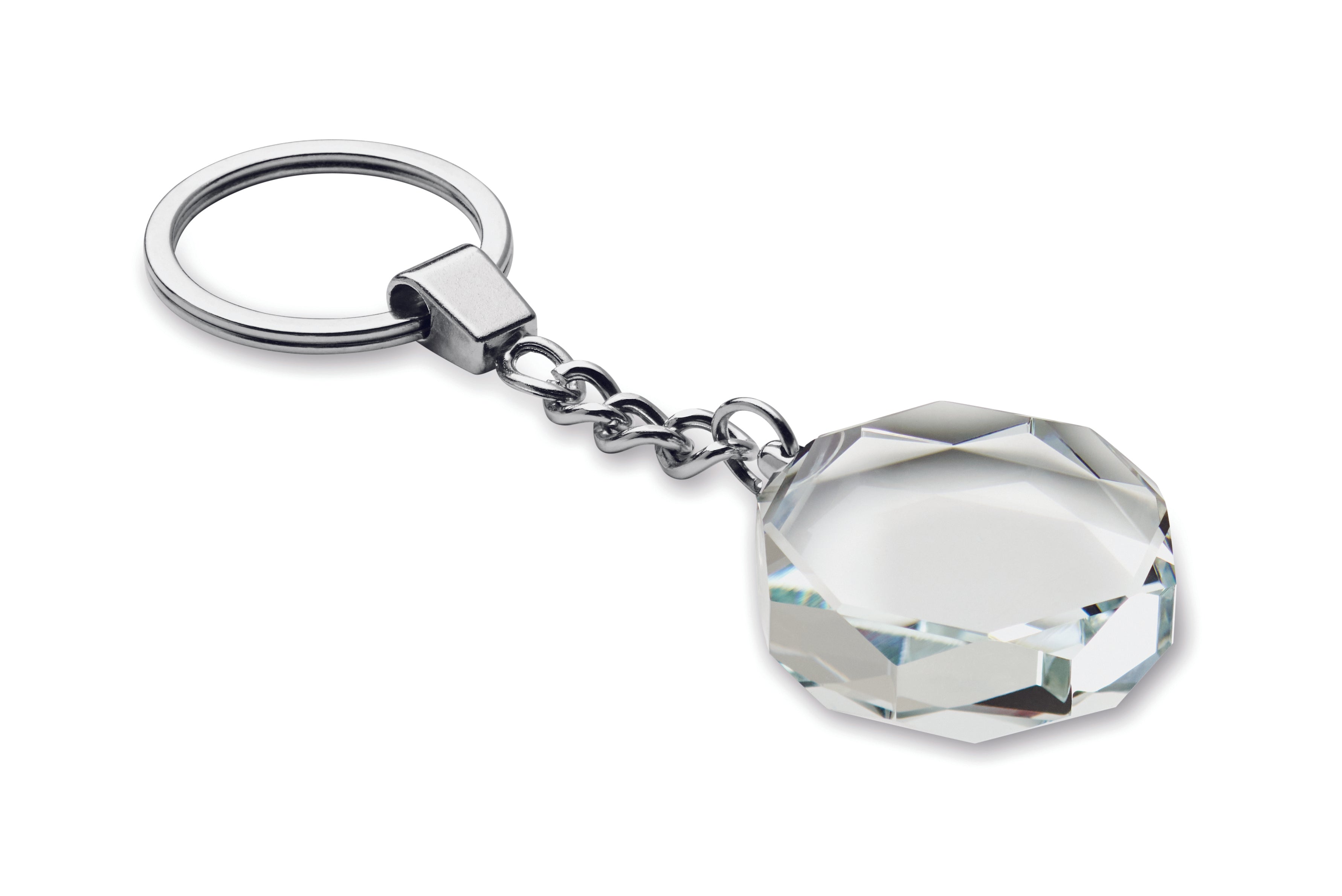 Breloc sticlă trofeu rotund