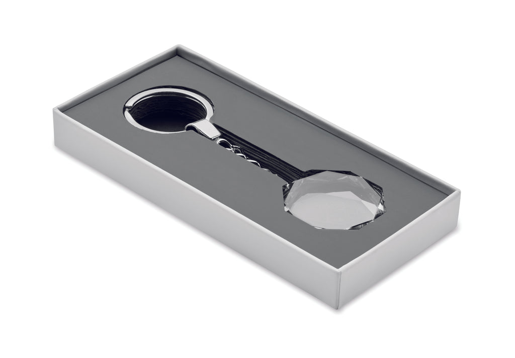 Breloc sticlă trofeu rotund