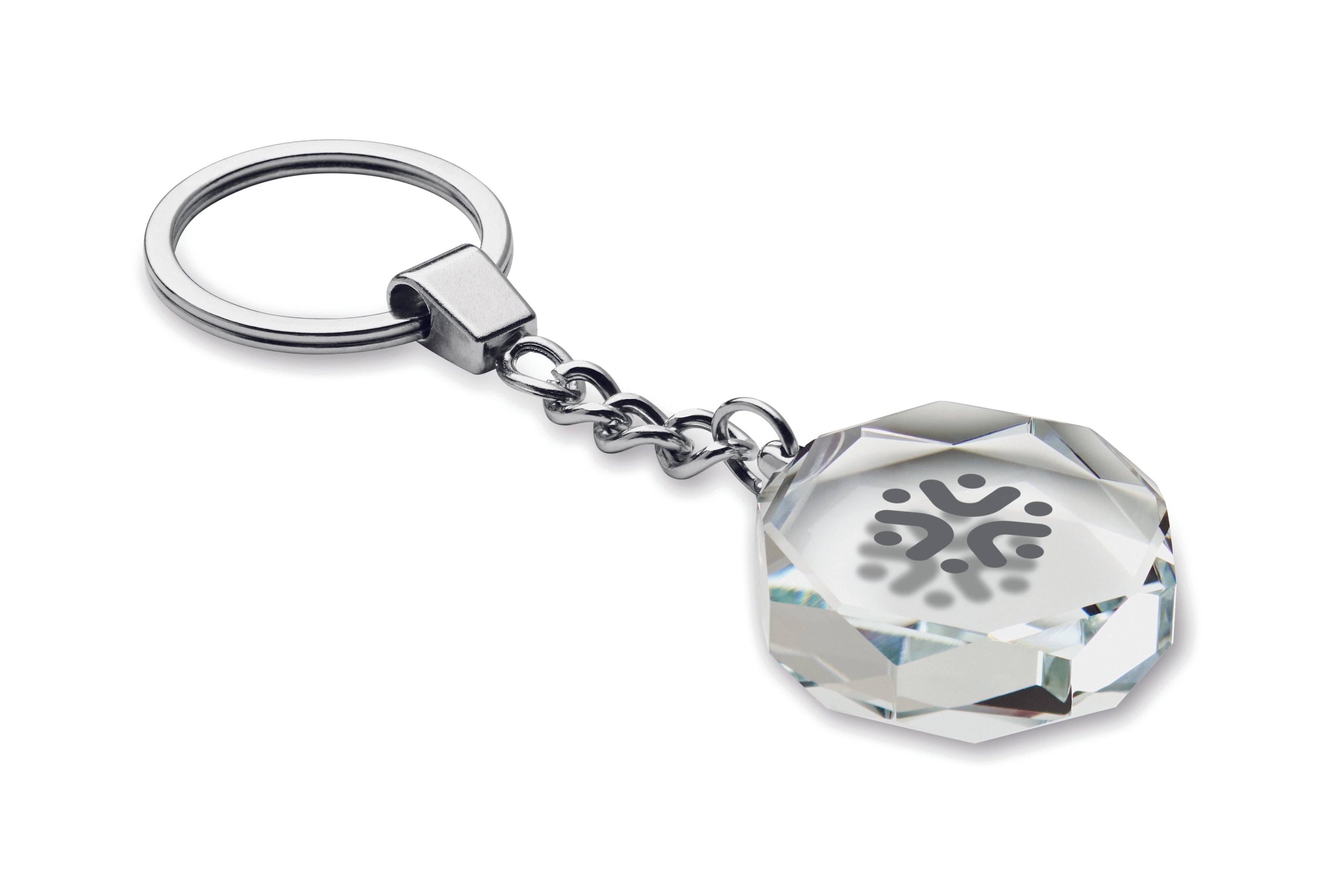 Breloc sticlă trofeu rotund