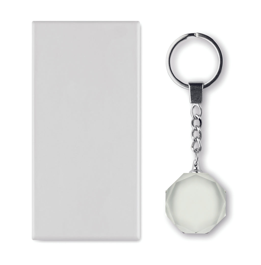 Breloc sticlă trofeu rotund