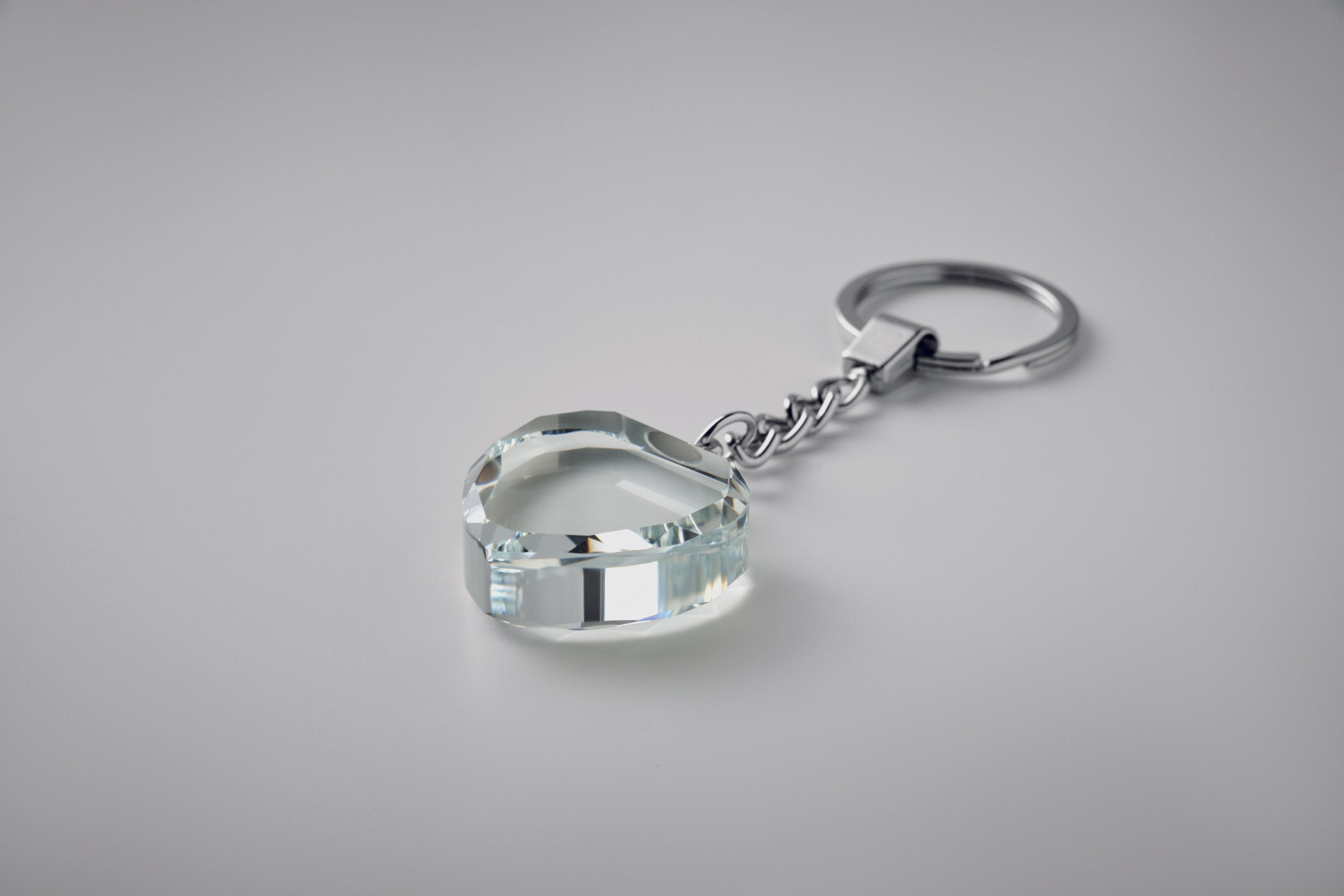 Breloc sticlă trofeu inimă