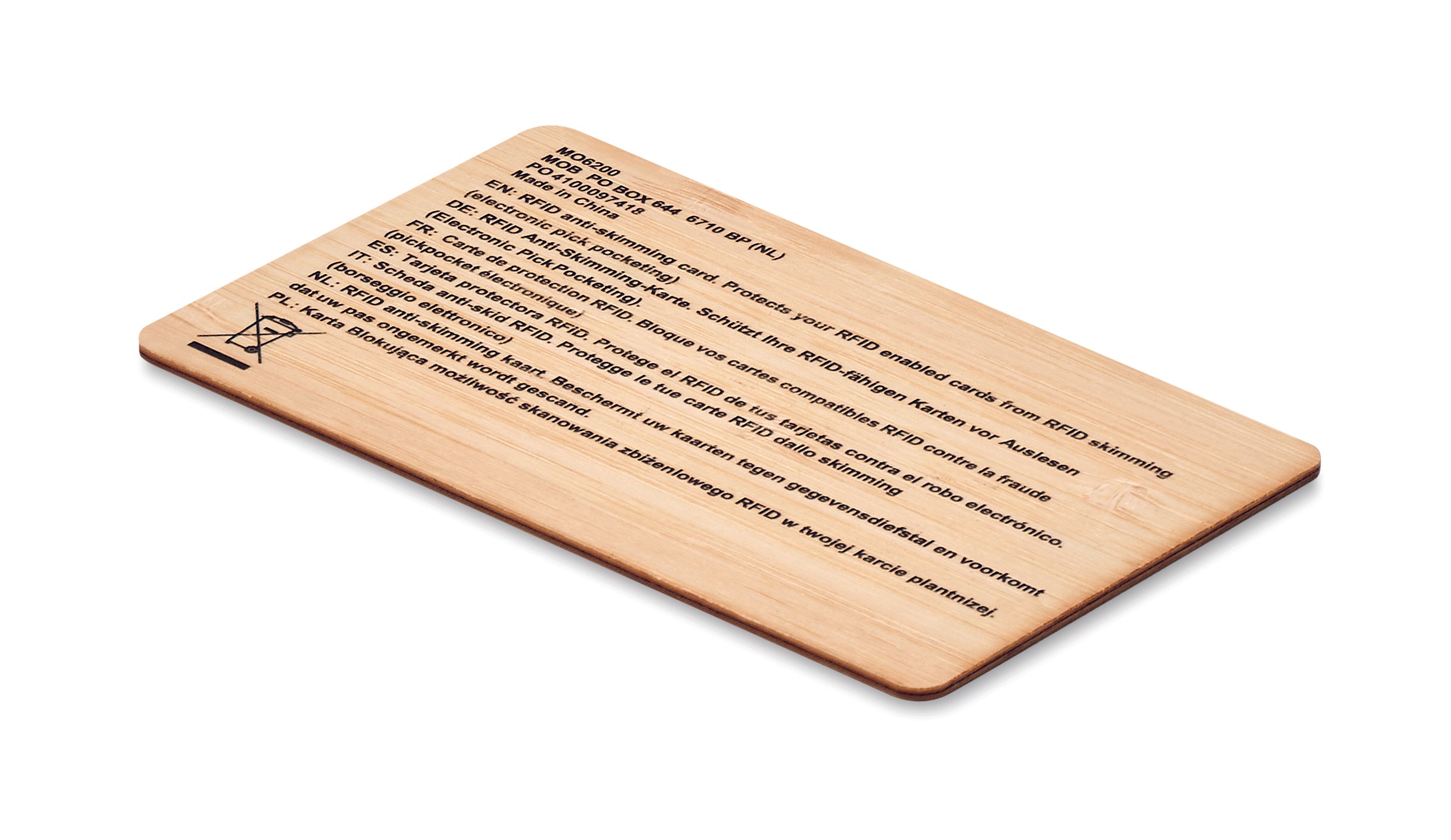 Card RFID în bambus