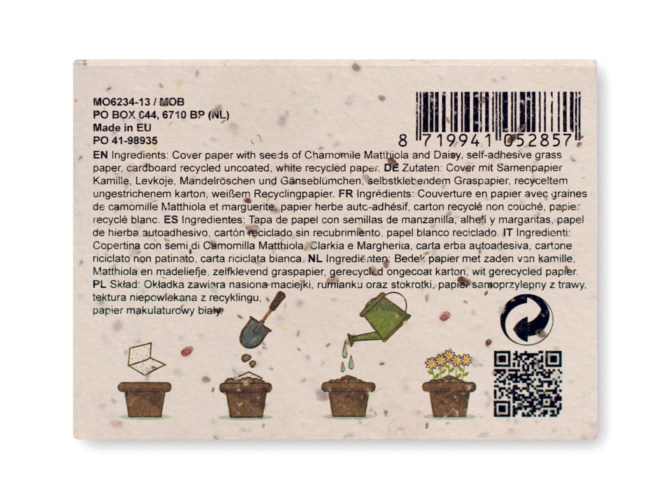 Bloc Memo cu semințe iarbă