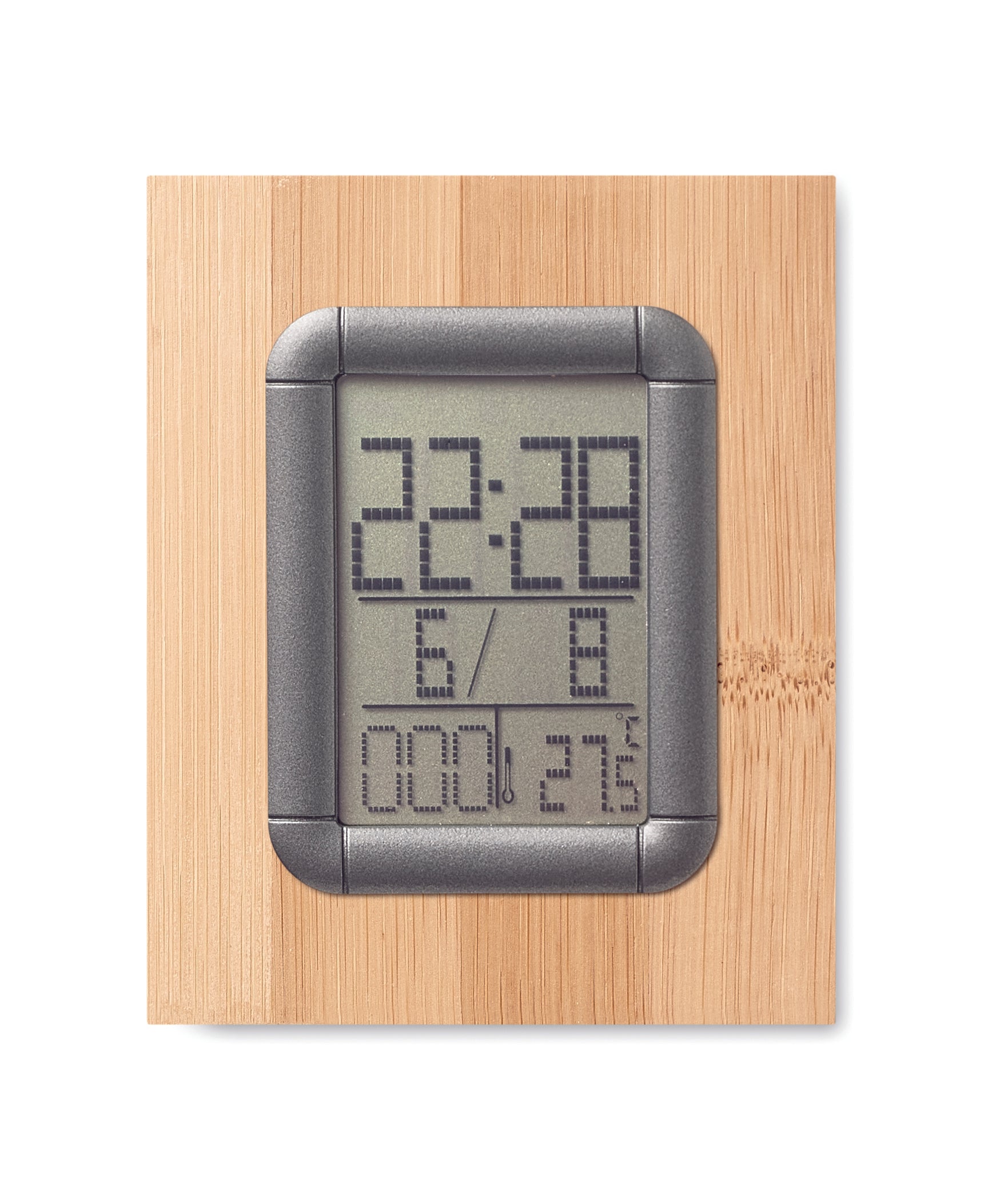 Suport din bambus și ceas LCD